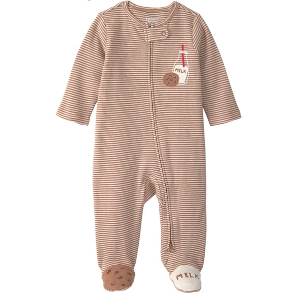Mameluco Child of Mine con Cierre Doble, Café, Talla 3-6M