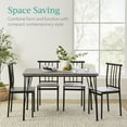 thumbnail image 3 of Best Choice Products 5-Piece Indoor Modern Metal Wood Rectangular Dining Table Furniture Set w/ 4 Chairs - Gray, 3 of 8