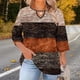 thumbnail image 1 of TaTaai Women Casual Plus Size Top Random Print Three Quarter Sleeve Crew Neck Chest Cutout Design Spring Summer Base Tee Ladies Daily Street Wear Soft Comfortable High-Rated Fashion Top Gift, 1 of 7