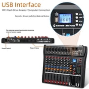 Depusheng DX8 Sound Controller Interface 8 Channel Digital USB Bluetooth MP3 Computer Input 48V Phantom Power Stereo DJ Studio