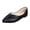 Black, variant on Womens Metallic Glitter Dress Shoes Ballet Flat Fashionable Casual Comfortable Leather Pointed Toe Slip on Loafers Bridal Wedding Formal Dressy Low Heels for Ladies Black Size 6