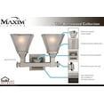 thumbnail image 2 of 2 Light Transitional Bath Vanity Approved For Damp Locations   Satin Nickel Finish With Frosted Glass Maxim Lighting 11077Ftsn, 2 of 3
