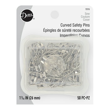 Dritz Size 1 Curved Safety Pins, 50 Count