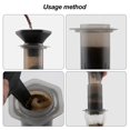 thumbnail image 3 of Zyyini Coffee Maker,240ml Plastic Portable Household Office Press Coffee Maker Machine with 400pcs Filter Paper, Portable Coffee Maker, 3 of 8