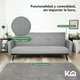 thumbnail image 4 of Sofá Cama Reclinable 3 Personas Sillón Minimalista 2 Posiciones Kingshouse gris 1, 4 of 8