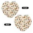 thumbnail image 2 of Bingfone Dachshund Dog Print Compact Vanity Makeup Mirror for Men Women Girls for Pocket Purse Wallet Handbag,Portable Small Handheld Beauty Mirror-Heart Shape, 2 of 9
