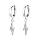 thumbnail image 1 of 1 Pair Diamond-studded Thunderstreak Ear Clips Delicate Stylish Street Eardrop, 1 of 4