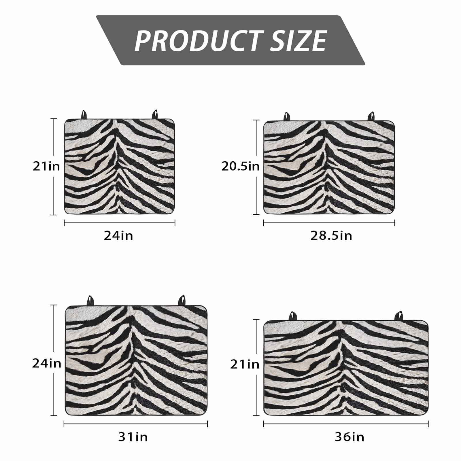 Black White Zebras Stove Top Cover for Electric Stove, Heat-proof & Non Slip Glass Top Stove Cover Protector, Vintage Abstract Art Kitchen Flat Cooktop Rubber Mat 24x21 Inches