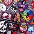 thumbnail image 2 of Parches termoadhesivos para ropa con diseño de calavera punk sexy, parches termoadhesivos para ropa, insignias de parches bordados de calaveras de hip hop, 2 of 5