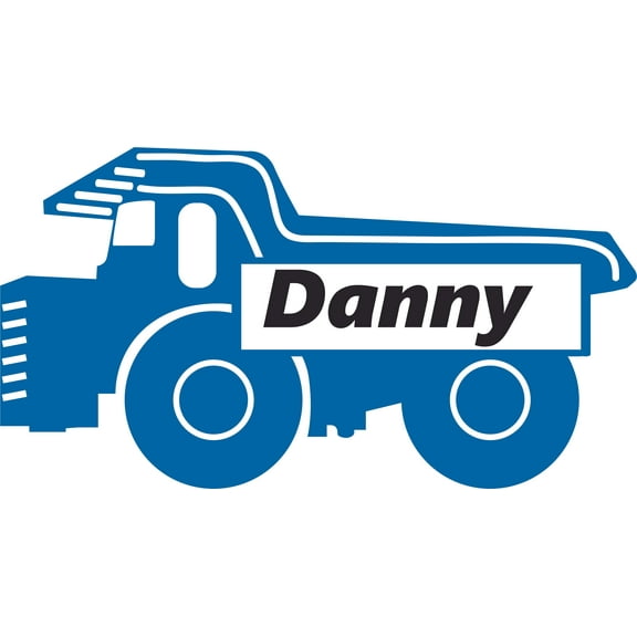 Truck Construction Heavy Equipment Customized Wall Decal - Custom Vinyl Wall Art - Personalized Name - Baby Girls Boys Kids Bedroom Wall Decal Room Decor Wall Stickers Decoration Size (12x20 inch)