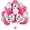 Pink Silver Cow Print, variant on Hot Pink Silver Cow Balloons Disco Cowgirl Birthday Last Rodeo Party Decor | Bachelorette Bride to be Baby Bridal Shower Western Cowboy 12INCH Pink Silver Helium Latex Balloons for Arch