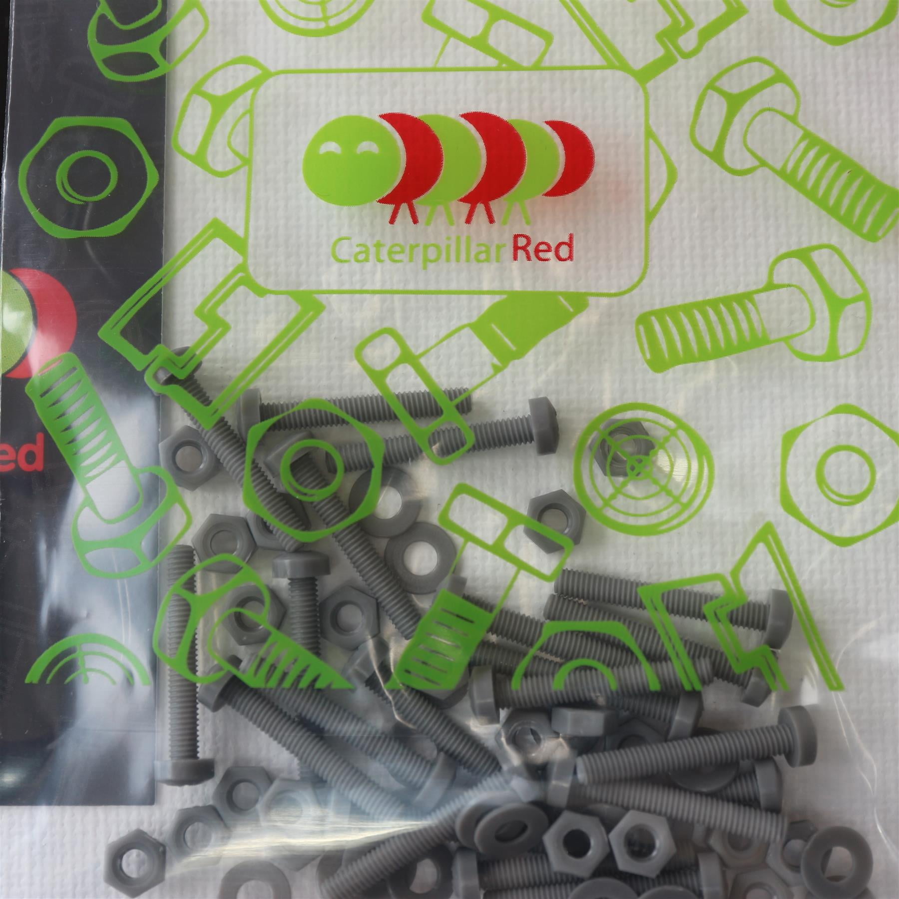 20 x Grey Pan Head Screws Polypropylene (PP) Plastic Nuts and Bolts, Washers, M3 x 20mm, Anti-Corrosion, Chemical Resistant, Gray, (3/32 x 25/32 in)