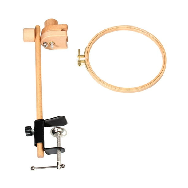 Soporte para bastidor de bordado de madera de haya, soporte ajustable para , soporte para costura manual, abrazadera de escritorio para b