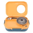 thumbnail image 3 of Thermal Lunch Box, Double Layer Insulated Bento Box Rust Resistant  For Picnic For Office For Home Blue Yellow, 3 of 8