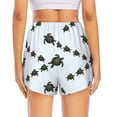 thumbnail image 4 of Uemuo Sea Turtle Pattern Women's Athletic Shorts High Waisted Running Shorts with Liner Pockets Gym Elastic Workout Shorts-Large, 4 of 9