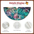 thumbnail image 5 of Bingfone Christmas Tree Skirt Mat Christmas Decoration Interior 36"-Watercolor Mandala, 5 of 8