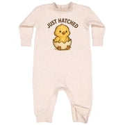 Inktastic Just Hatched Chick Baby Fleece Romper