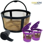 GoldTone Reusable Coffee Filter for KEURIG Essentials & K-Duo Makers w/ 2 K-Cups
