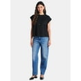 thumbnail image 2 of Time and Tru Women's Pintuck Blouse with Short Sleeves, Sizes XS-XXXL, 2 of 5