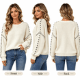 thumbnail image 2 of Women's Sweaters Fall Long Sleeve Crew Neck Oversized Pullover Tops Winter Fashion Versatile Sweater Tops, 2 of 8