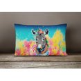 thumbnail image 4 of Carolines Treasures DAC4052PW1216 16 x 12 in. Unisex Hippie Animal Zebra Polyester Fabric Throw Pillow, 4 of 4