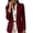 Wine, variant on Sorvello Women's Business Casual Blazer, Slim‑Fit Lightweight Long Sleeve Blazer, Notched Lapel Button Up Work Office Jacket With Pockets Beige L