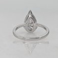 thumbnail image 4 of solitaire jewels 3CT Half Bezel Set Pear Moissanite Solitaire Engagement Ring For Women, 14K White Gold, 4 of 5