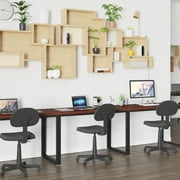 Flash Furniture Tiverton Industrial Modern Desk - مكتب الصف التجاري مكتب الكمبيوتر ومكتب المنزل - 47 Long (Mahogany / Black)