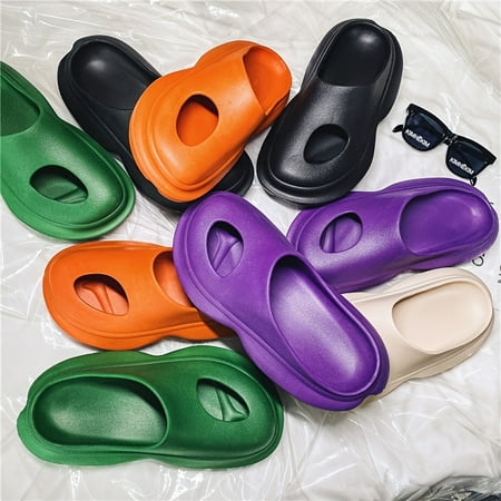 

Solid Hollow Out Closed Toe Sandals Anti Slip Soft Sole Sports Slides Women s Half Slippers