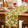 thumbnail image 5 of Green Orange Table Runner 72 Inches, Summer Botanical Leaves Watercolor Bed Runner Dresser Scarves Tabletop for Indoor Outdoor Parties/Ceremony/Banquet, 18" x 72", 5 of 8
