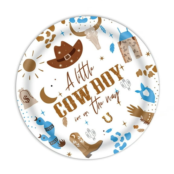 lixuesong 1Set Horse Party Dinnerware Set Includes Plates Napkins Tablecloth Flags Optional for Western Themed Gatherings