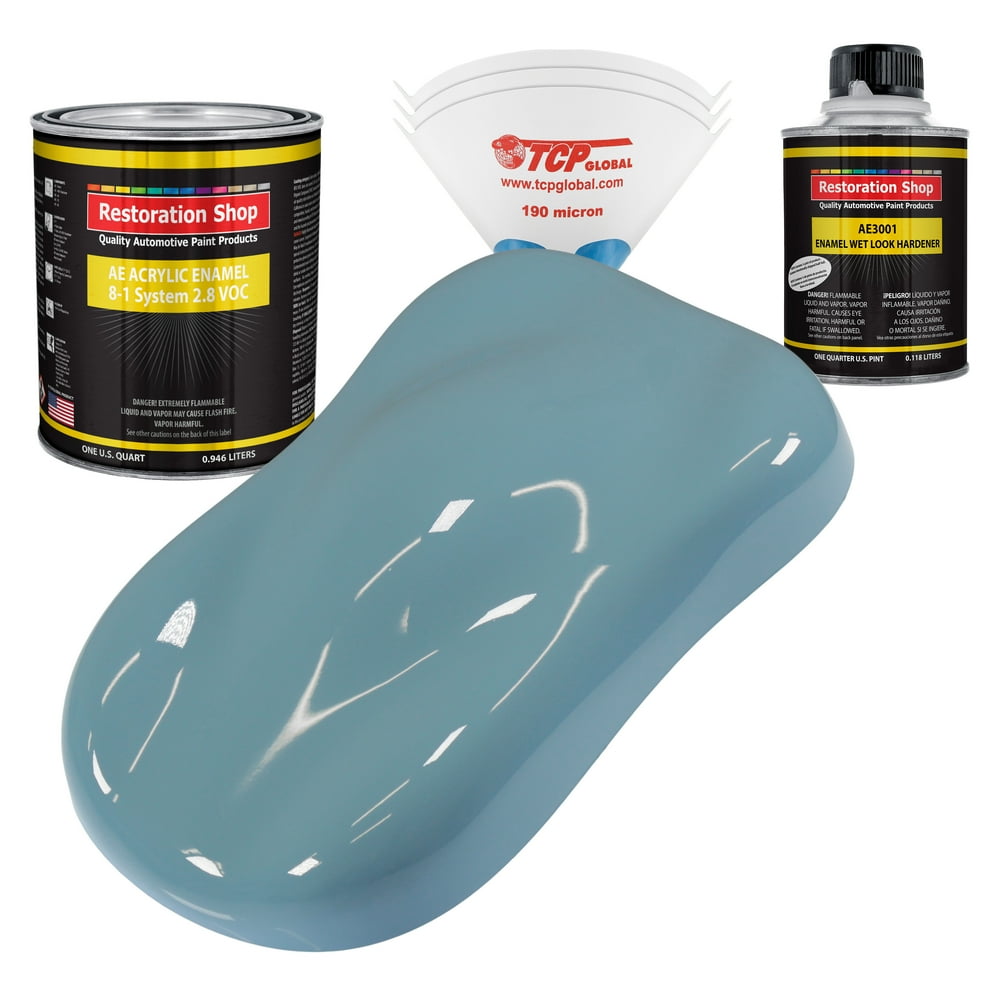 Restoration Shop Glacier Blue Acrylic Enamel Auto Paint Complete Quart Paint Kit Single