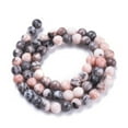 thumbnail image 2 of 1strand Natural Pink Zebra Jasper Beads Strands Round 6.3~6.5mm Hole: 1.2mm about 63pcs/Strand 14.96 inch(38cm), 2 of 3
