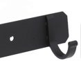 thumbnail image 2 of 2pcs Coat Rack Wall Mounted 5 Hooks Space Aluminum Punch Free Hanging Coat Rack for Backpack Keys Black, 2 of 4
