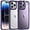 Clear, variant on [5 in 1] for iPhone 14 Pro Case Clear, [Not Yellowing] with 2X Tempered Glass Screen Protector + 2X Camera Lens Protector, [Military Grade Drop Protection] Shockproof Slim Phone Case 6.1 Inch