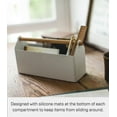 thumbnail image 5 of Yamazaki Home Pen + Desk Organizer - Two Sizes, White, Steel + Wood, Caddy, Handles, No Assembly, 5 of 7