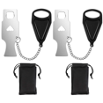 thumbnail image 1 of Cerradura de puerta portátil, 2 piezas, cerradura de puerta de viaje, añade seguridad adicional para el hogar, apartamento, residencia, escuela, hotel (negro) JM, 1 of 5