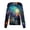 Blue #76, variant on Womens Halloween Scrub Tops Bat Castle Long Sleeve Funny Medical Uniform Skeleton Candy Spooky Button Down Medical Scrubs, M