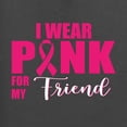 thumbnail image 2 of Wild Bobby, I Wear Pink for My Friends Survivor, Breast Cancer Awareness, Front and Back Women Graphic Tee, Charcoal, Large, 2 of 4