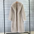 thumbnail image 4 of BLTIBY Womens Faux Fur Jacket Sherpa Fleece Long Sleeve Cardigan Casual Jackets Open Front Warm Fluffy Coat Comfortable Outwear Khaki S, 4 of 4