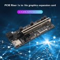 thumbnail image 1 of Kuymtek Adaptador PCI-E 1X a 16X Riser Extender PCI Express para minería GPU BTC Miner, 1 of 4