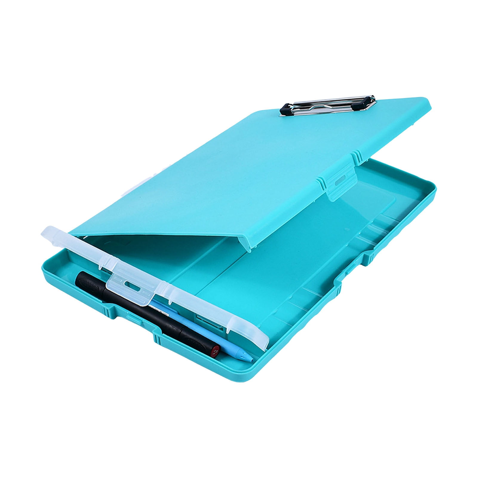 Callipe File Folder Organizer with Strong Lock Non-Slip Clips Hanging Holes 3-in-1 Clipboard Pencil Case File Storage Box