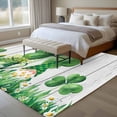 thumbnail image 4 of 5'x7' Area Rugs for Living Room Bedroom, St. Patrick's Day Washable Rug Carpet Runner Indoor Outdoor, Lucky Shamrock Watering Can Gnomes Daisy Wood Non Slip Floor Mats Area Rug for Kitchen, Nursery, 4 of 8