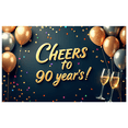 thumbnail image 4 of LUUFILx Cheers to 90 Years Backdrop Banner Birthday Party Decoration Background Photography Props Celebration Decors Anniversary Supplies, 4 of 8