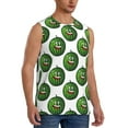 thumbnail image 2 of Yiaed Happy Watermelon Print Men's Singlet Vests Summer Running Muscle Tank Tops Gym Undershirt Round Neck Sleeveless for man, 2 of 5