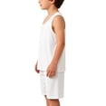 thumbnail image 6 of Cethrio Boys' Summer Short Sets, 2 PC Sleeveless Casual Cotton Kids Clothing Sets White Size 14, 6 of 7