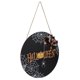 thumbnail image 2 of Letrero de bienvenida con diseño de telaraña, de madera, para colgar en la puerta, ideal para reuniones familiares de Halloween, con lazo negro incluido., 2 of 14