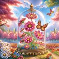 thumbnail image 1 of 5D DIY Con Forma Especial Parcial Arte Flores Cristal 30x30cm, 1 of 9