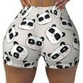 thumbnail image 2 of Lsque Cute Panda Pattern High Waisted Biker Shorts for Women-Tummy Control Fitness Athletic Workout Running Yoga Gym Shorts,Moisture-Wicking-Small, 2 of 9