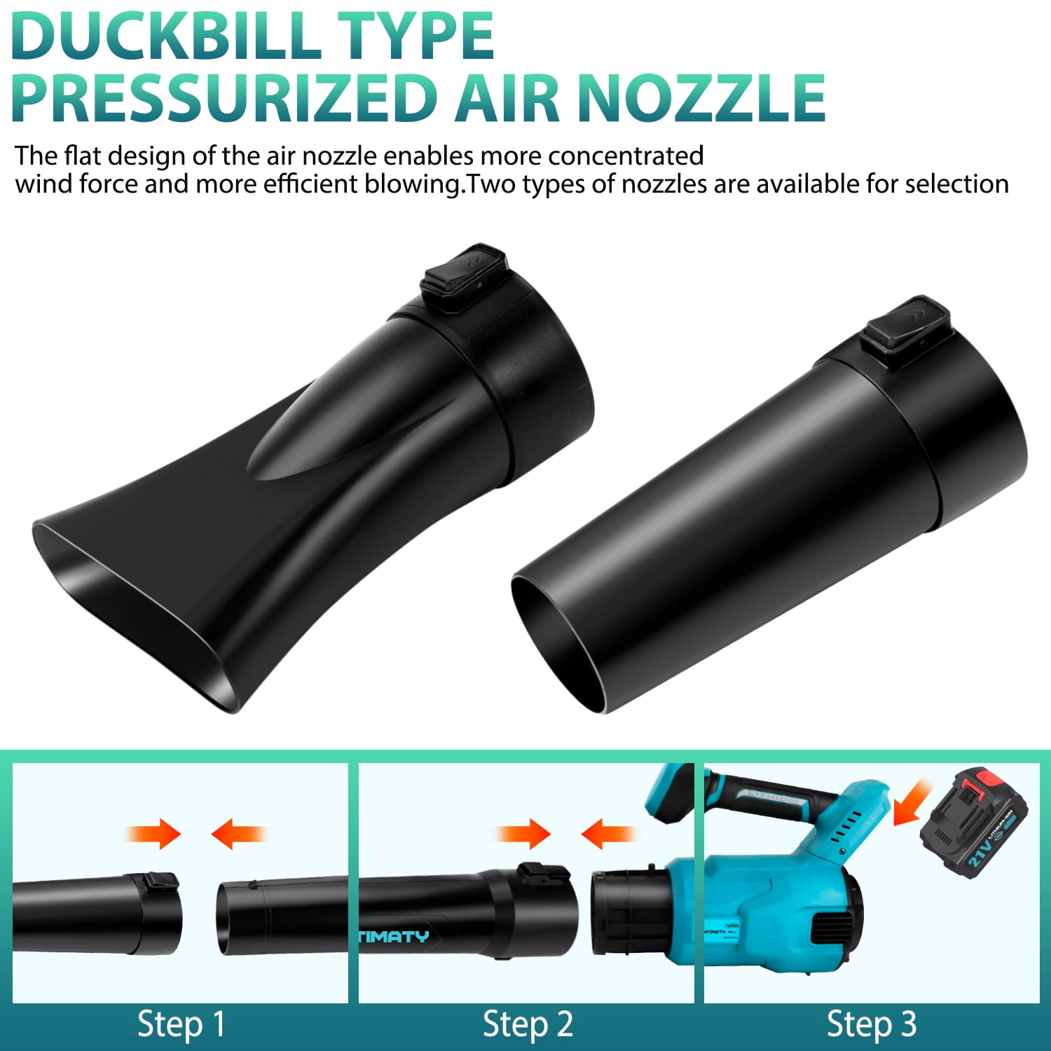 UNTIMATY 500 CFM Cordless Leaf Blower for Lawn Care 200 MPH Battery Leaf Blower Leaf Blower with 2 x 4.0Ah Battery, Brushless Motor, Charger, 3 Variable Speeds
